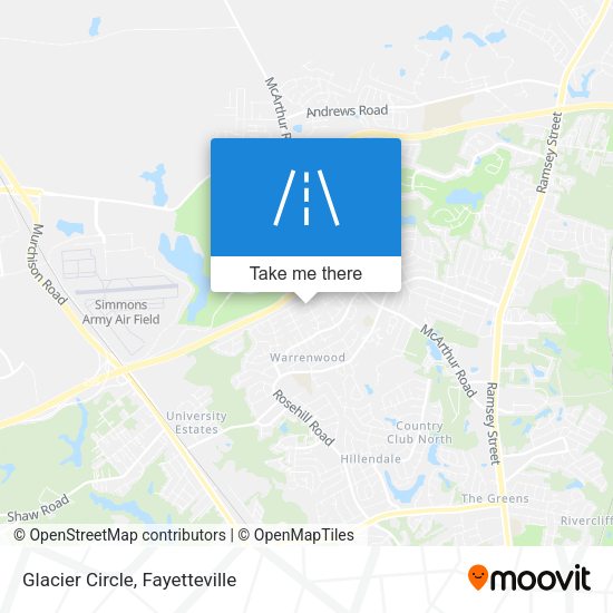 Mapa de Glacier Circle
