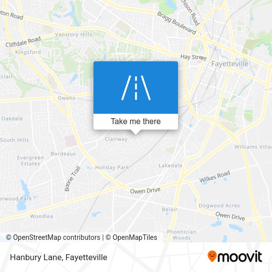 Mapa de Hanbury Lane