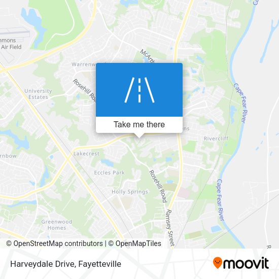 Harveydale Drive map