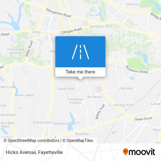 Hicks Avenue map