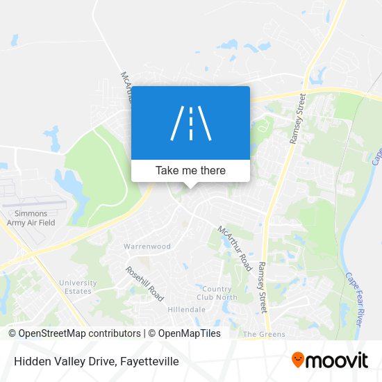 Hidden Valley Drive map