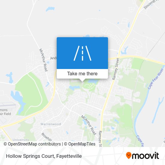 Mapa de Hollow Springs Court