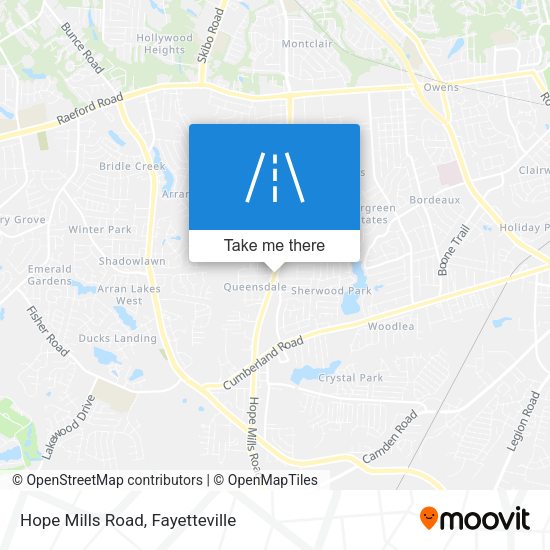 Hope Mills Road map