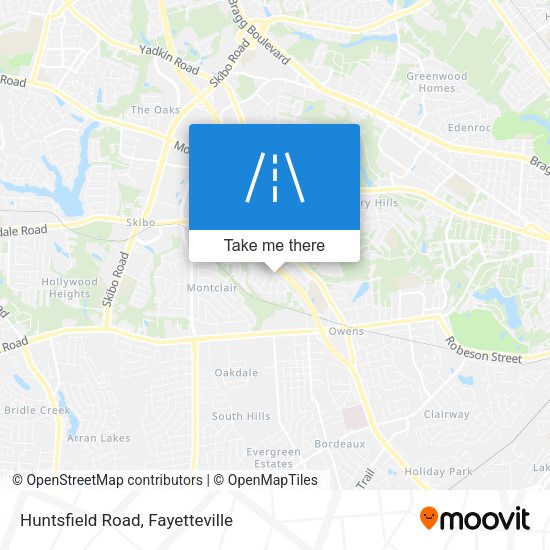 Huntsfield Road map