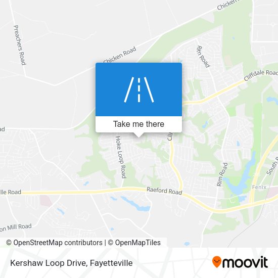 Kershaw Loop Drive map