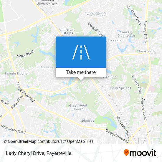 Lady Cheryl Drive map
