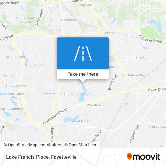 Lake Francis Place map