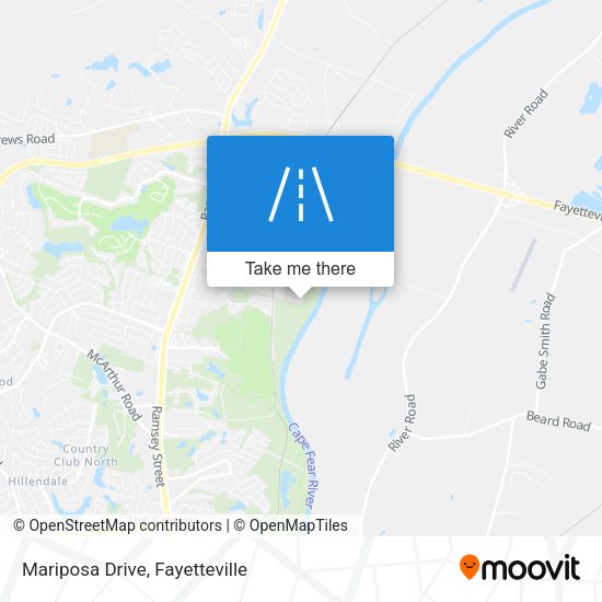 Mariposa Drive map