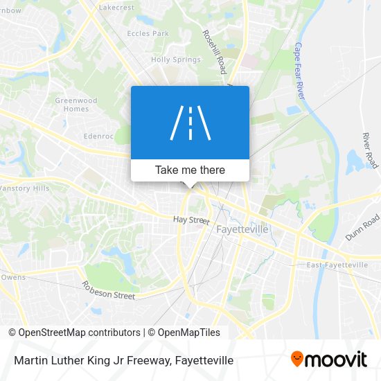 Mapa de Martin Luther King Jr Freeway