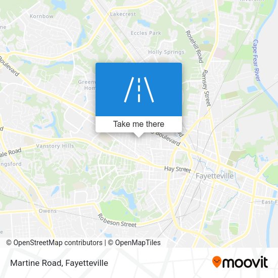 Mapa de Martine Road