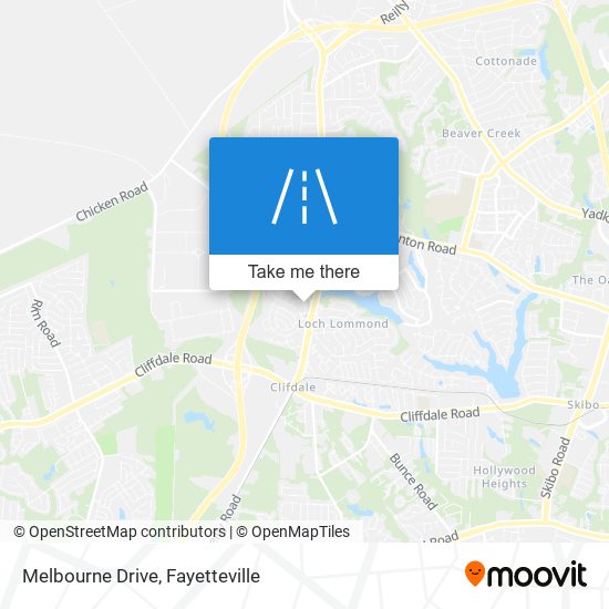 Mapa de Melbourne Drive