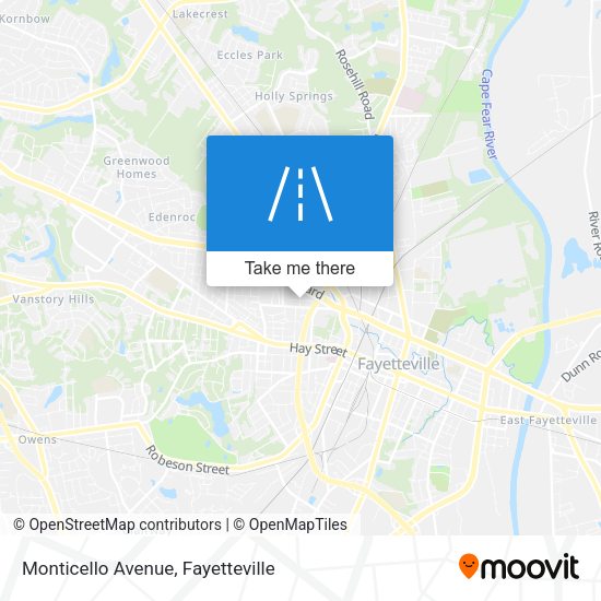 Monticello Avenue map