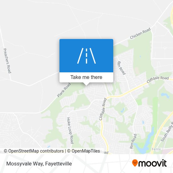 Mossyvale Way map