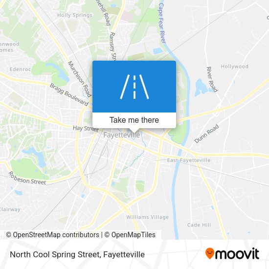 North Cool Spring Street map