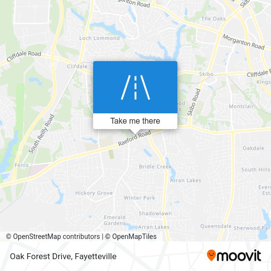 Mapa de Oak Forest Drive