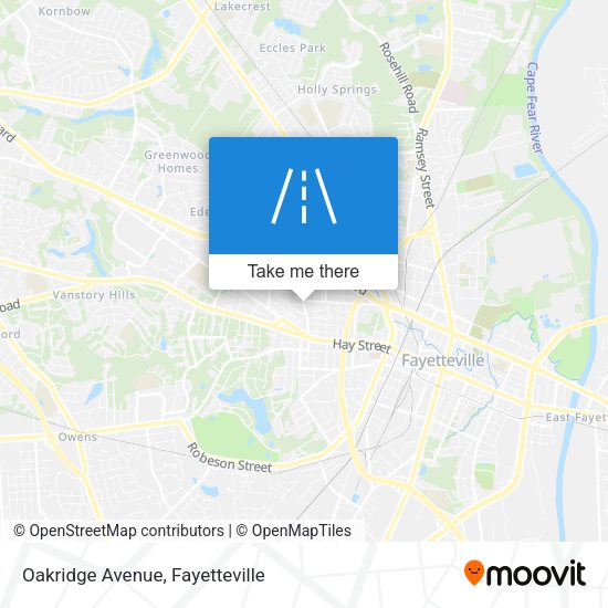 Mapa de Oakridge Avenue