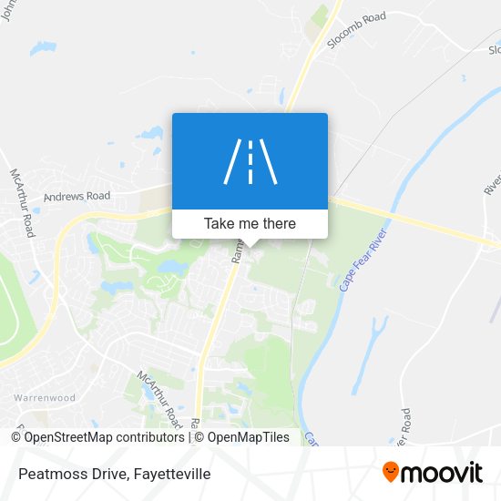 Peatmoss Drive map