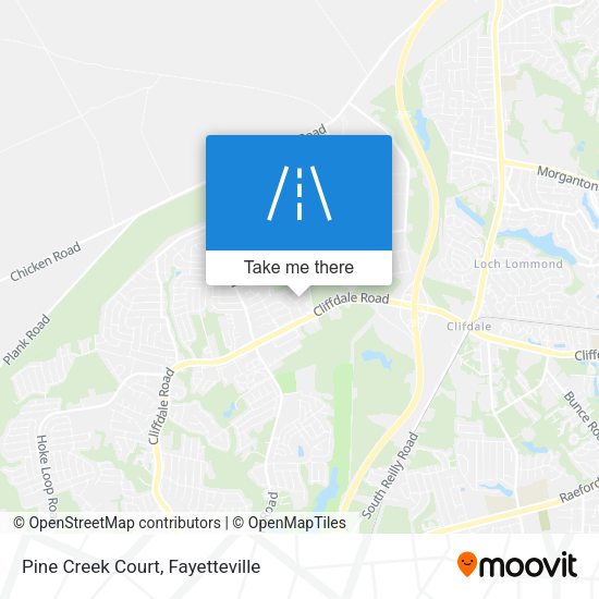 Mapa de Pine Creek Court