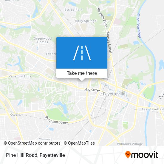 Pine Hill Road map