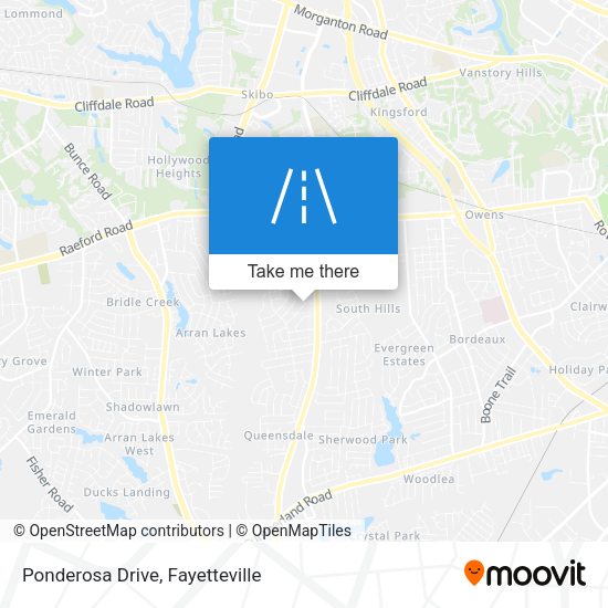 Mapa de Ponderosa Drive