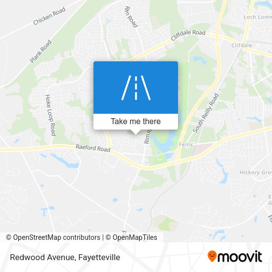 Redwood Avenue map