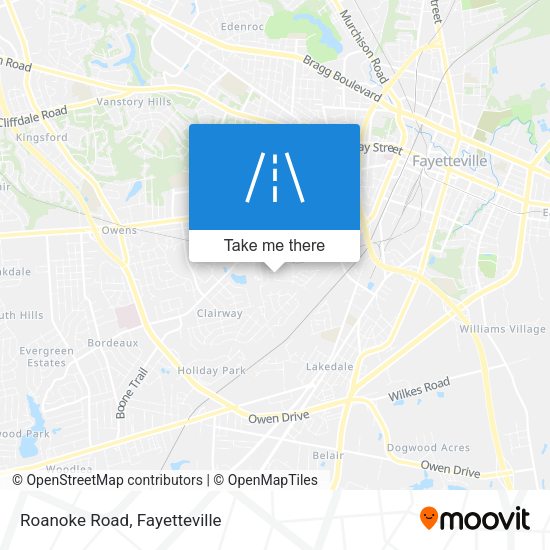 Mapa de Roanoke Road
