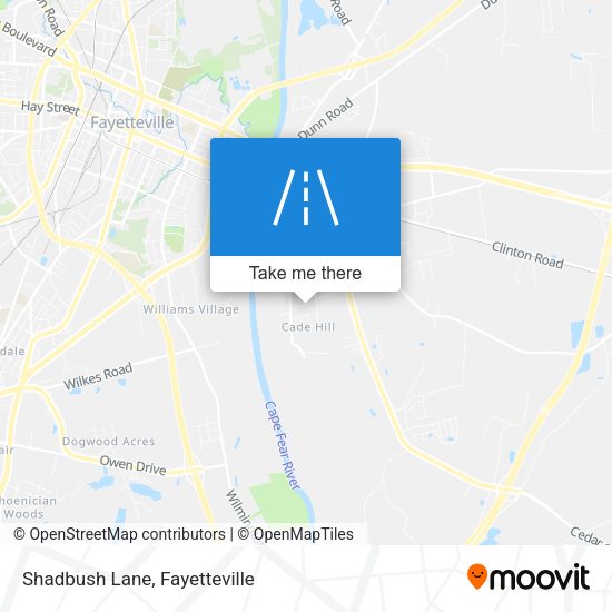 Shadbush Lane map