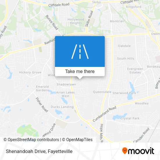 Shenandoah Drive map