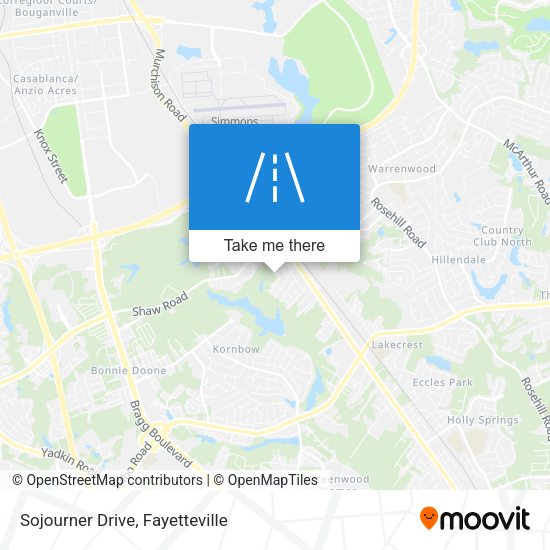 Sojourner Drive map