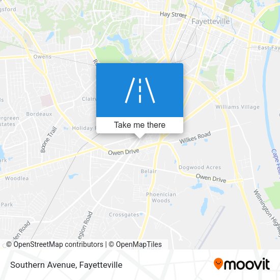 Southern Avenue map
