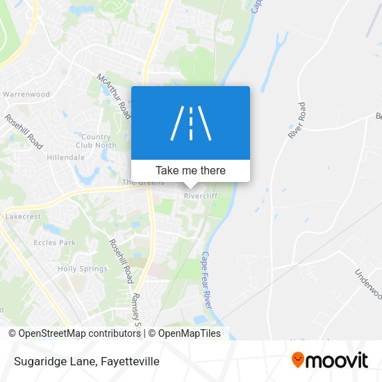 Sugaridge Lane map