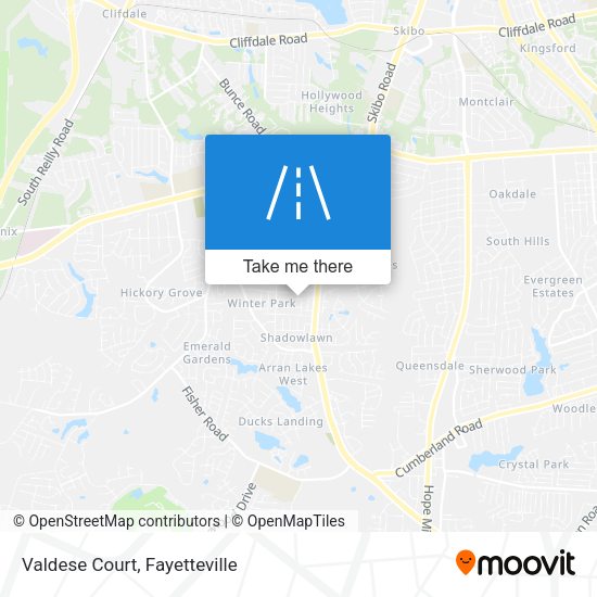 Valdese Court map