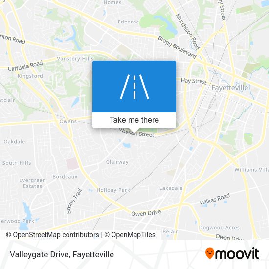 Valleygate Drive map