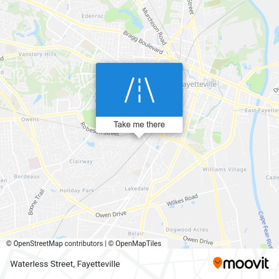 Mapa de Waterless Street
