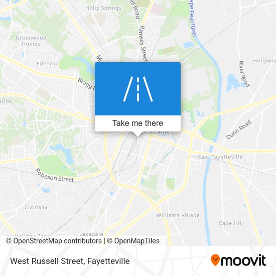 West Russell Street map