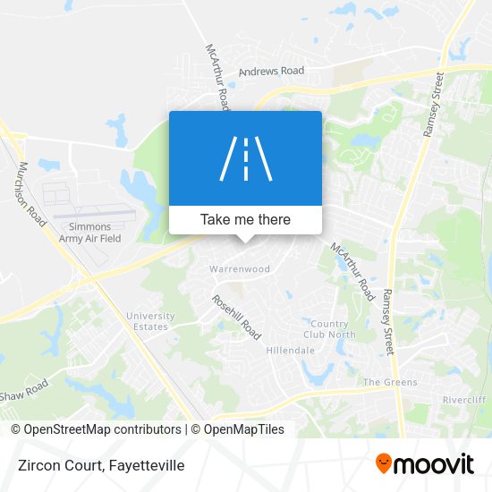 Mapa de Zircon Court