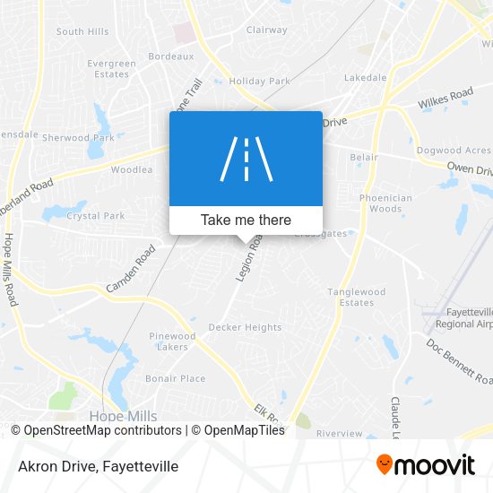 Mapa de Akron Drive