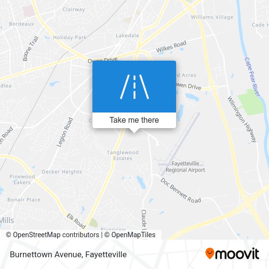 Burnettown Avenue map