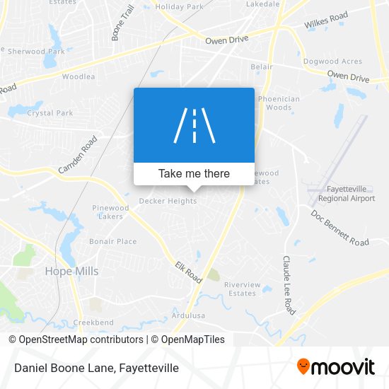 Mapa de Daniel Boone Lane
