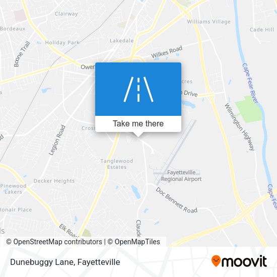 Dunebuggy Lane map