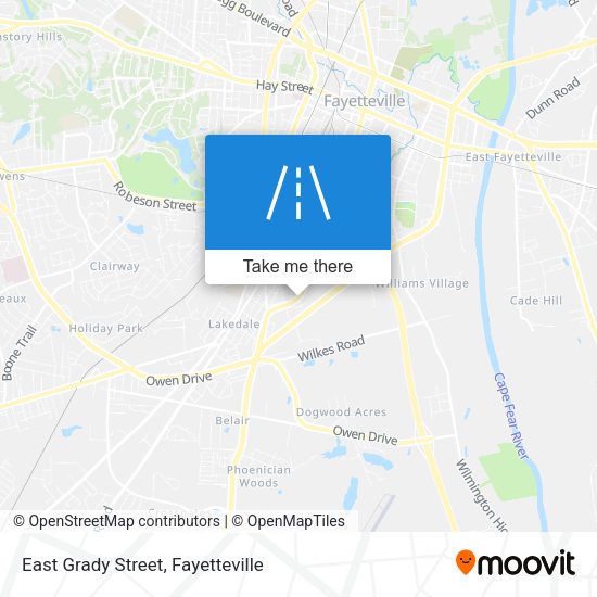 East Grady Street map