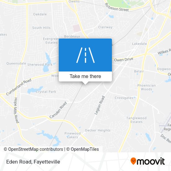 Mapa de Eden Road