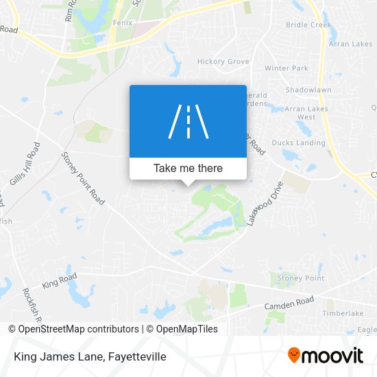 King James Lane map