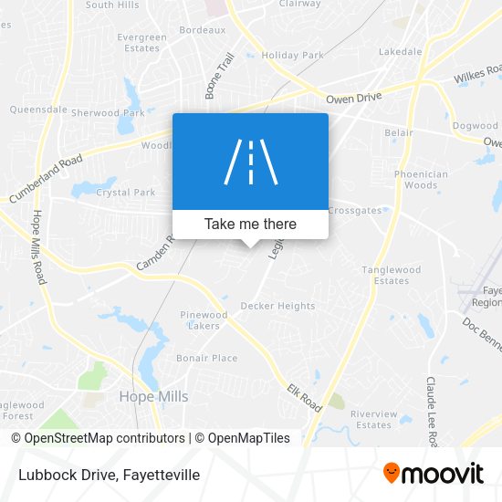 Lubbock Drive map