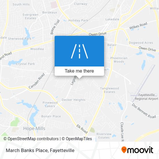 March Banks Place map