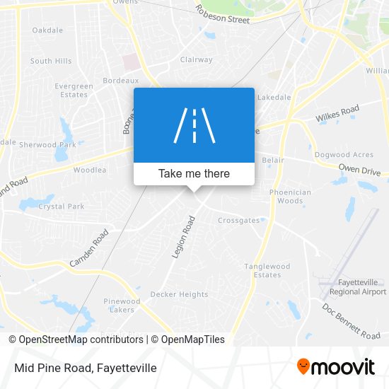 Mid Pine Road map