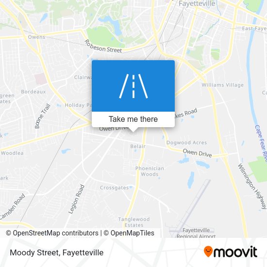 Moody Street map