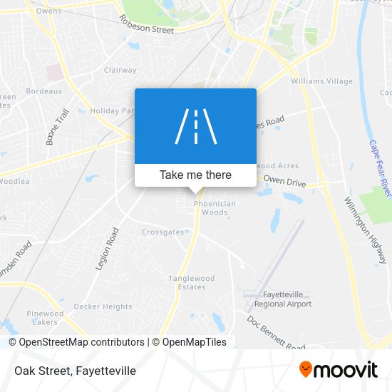 Oak Street map