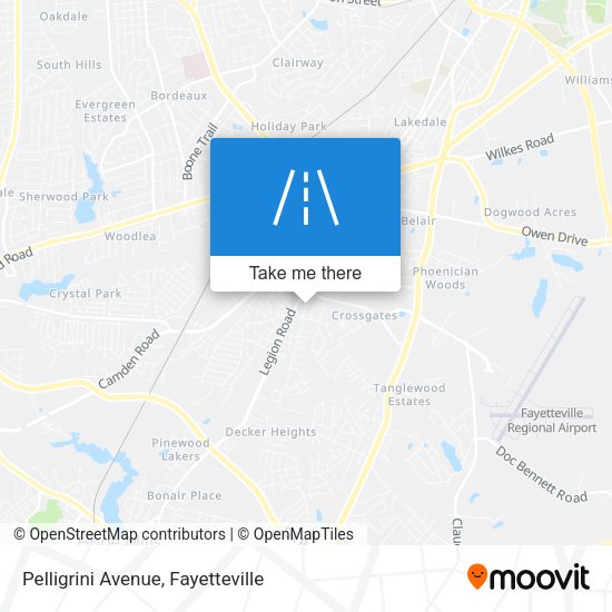 Pelligrini Avenue map