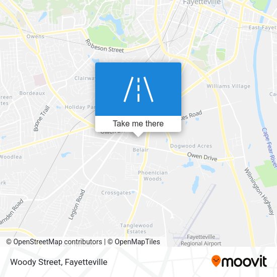 Mapa de Woody Street